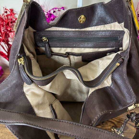 MICHAEL KORS Brown Matilda Shoulder Tote - Picture 9 of 11